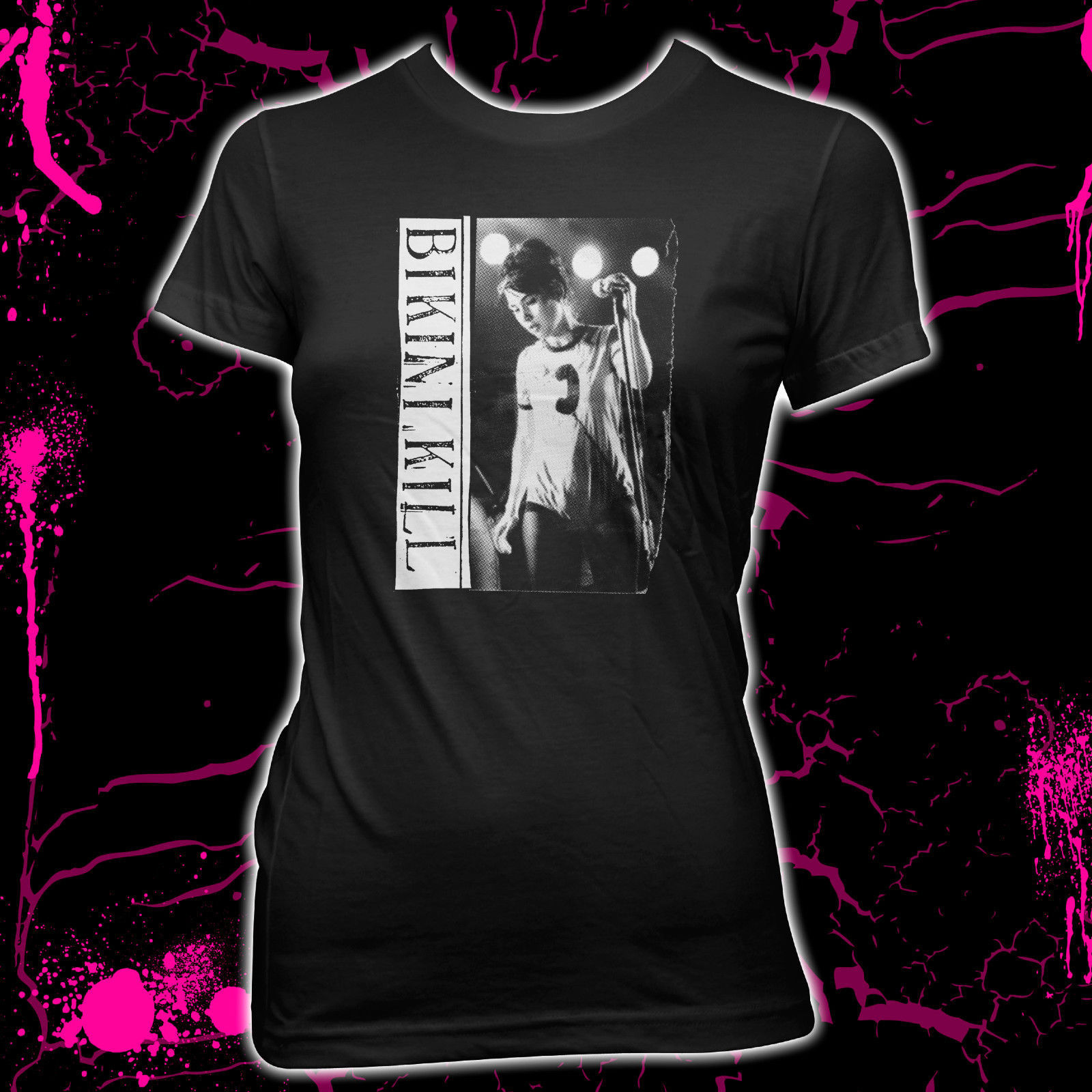 Image of Bikini Kill - Kathleen Hanna - Riot Grrl - women's % cotton babydoll t-shirt