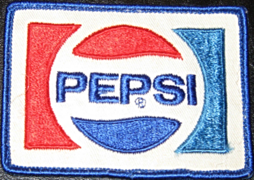 New Vintage Pepsi Cola Logo Embroidered Sew on Patch 2 7/8 X 2 1/4 NOS