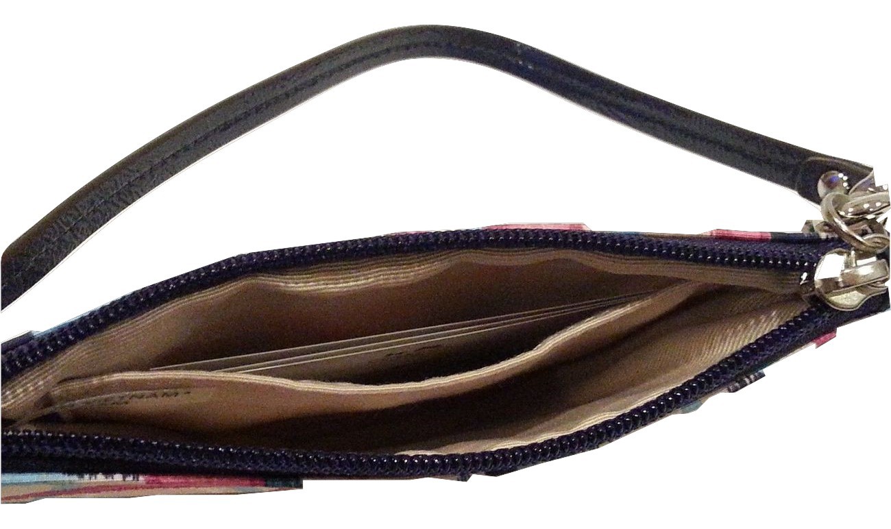 Coach Signature Ikat Small Wristlet Muilti Color handbag shoulder tote bag size - Handbags & Purses