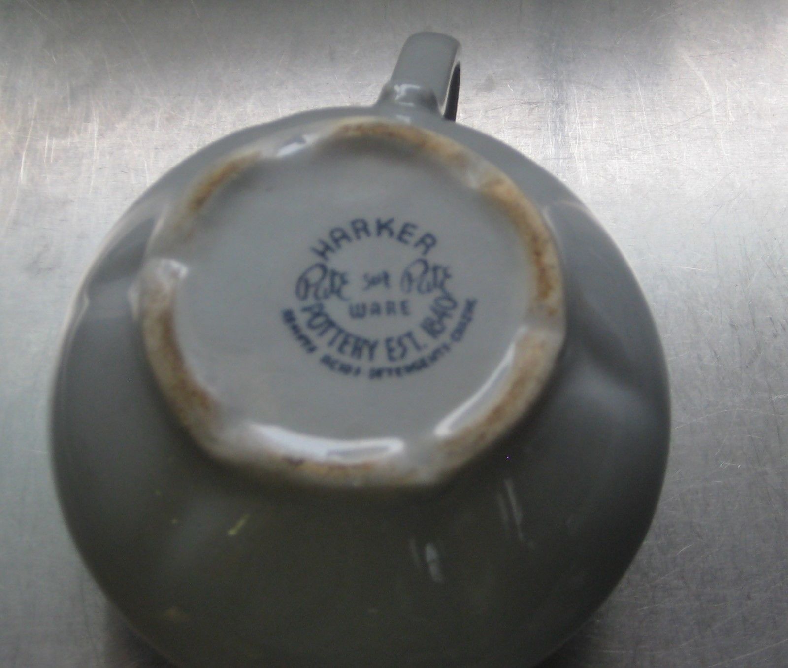 Harker Ware Pottery Pate Sur Pate Chesterton Gray Creamer Other
