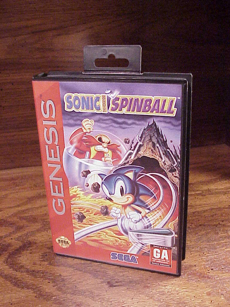 Sega Genesis Sonic Spinball Pinball Game Cartridge No 1537 Complete