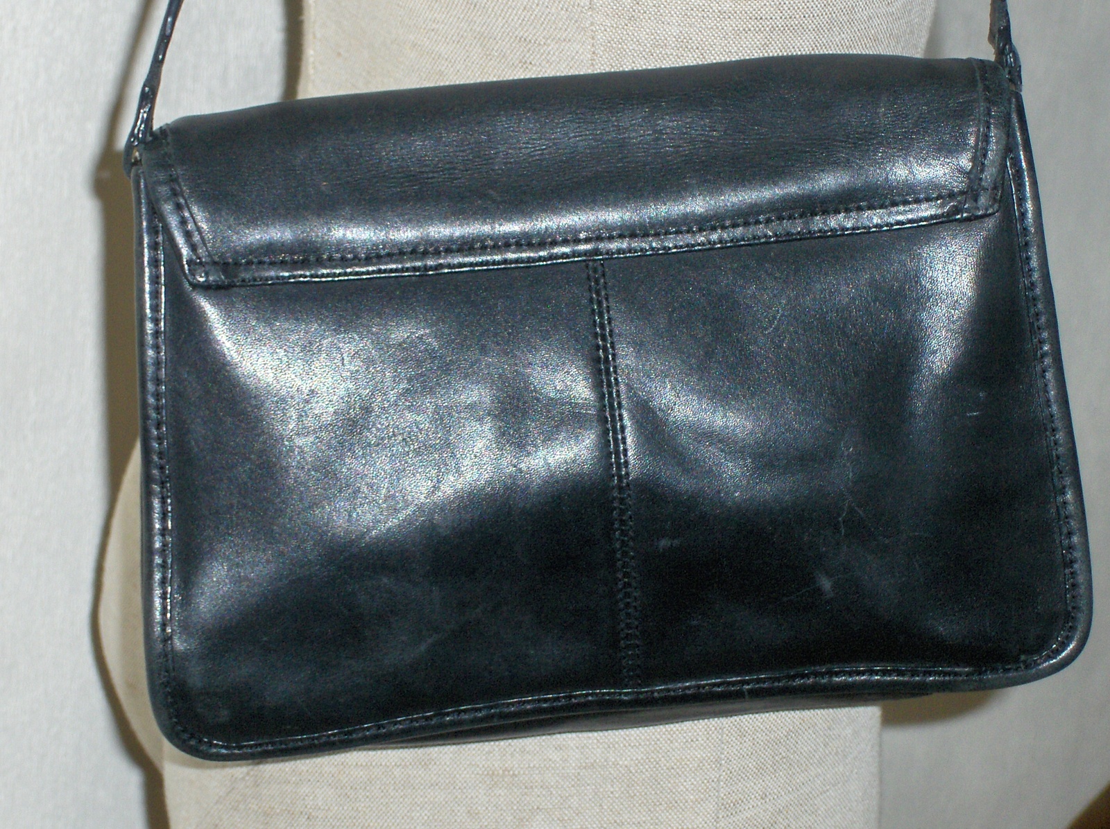 Tommy Hilfiger Black Leather shoulder Purse Handbag - Handbags & Purses