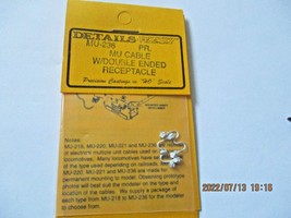 Details West # MU-236 MU Cable with Double Ended Receptacle 1 Pair. HO-Scale image 1
