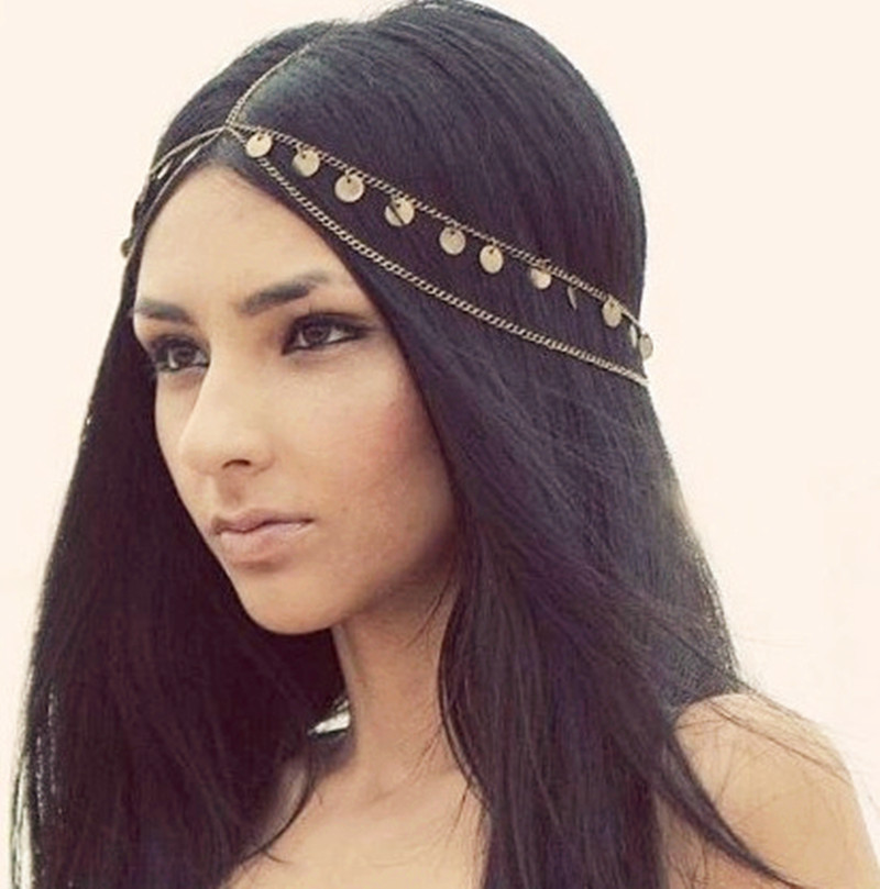 Gold head jewelry chain,headdress chain,hair chain, head piece,hair