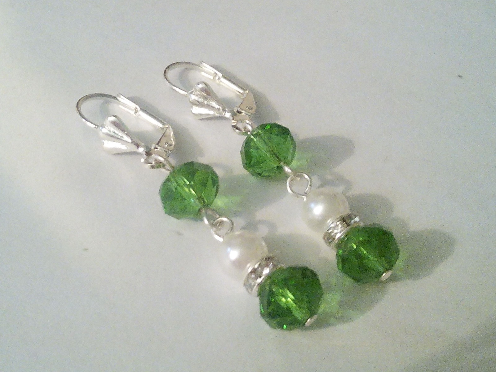 Classy Green Swarovski Crystal Dangle Earrings - Earrings