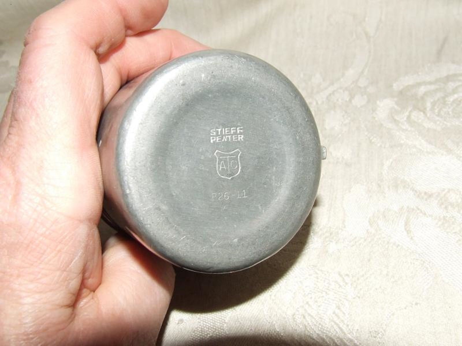1969 STIEFF PEWTER Child's Cup Mug P2611 ATC Shield Mark Pewter
