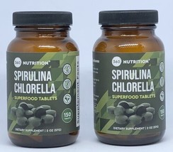 2 x Spirulina Chlorella Superfood Tablets Dietary Supplements 360 Nutrition - $40.00