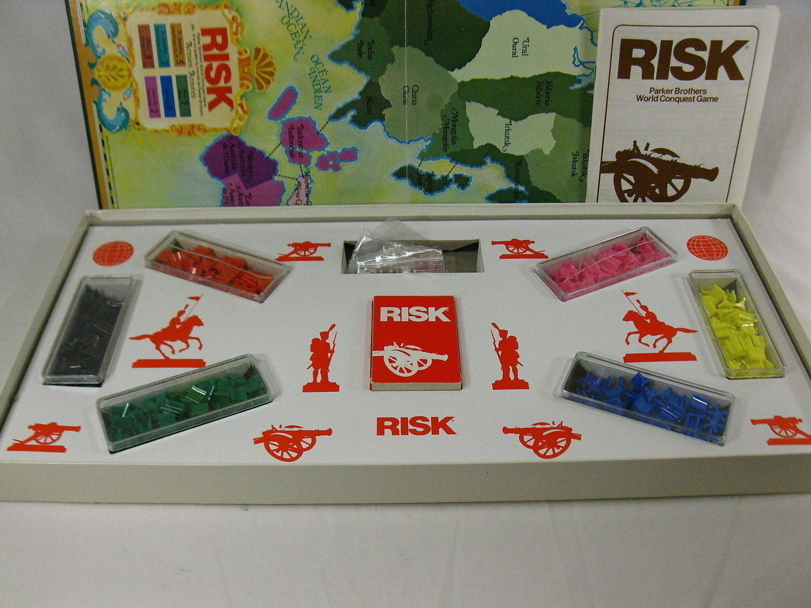 Risk Board Game 1975 Parker Brothers World Conquest 100% Complete ...