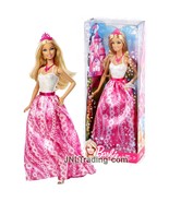 Yr 2012 Barbie Fashion Meets Fairytale Doll Caucasian Princess X9439 Whi... - $34.64
