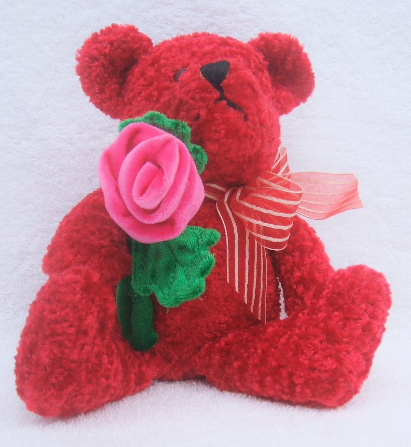 red plush teddy bear