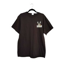 Buck Week Men's Graphic T Shirt Size Medium Brown Hunting Theme Short Sleeve Cre - $16.82