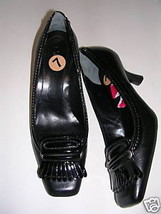 Cole Haan Black Leather Ladies Pump Detailed Vamp 7 M NWOB - $103.95