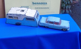 C1959 Dinky Toys 177 Opel Kapitan Car + Four Berth Caravan 188 Meccano England - $129.79