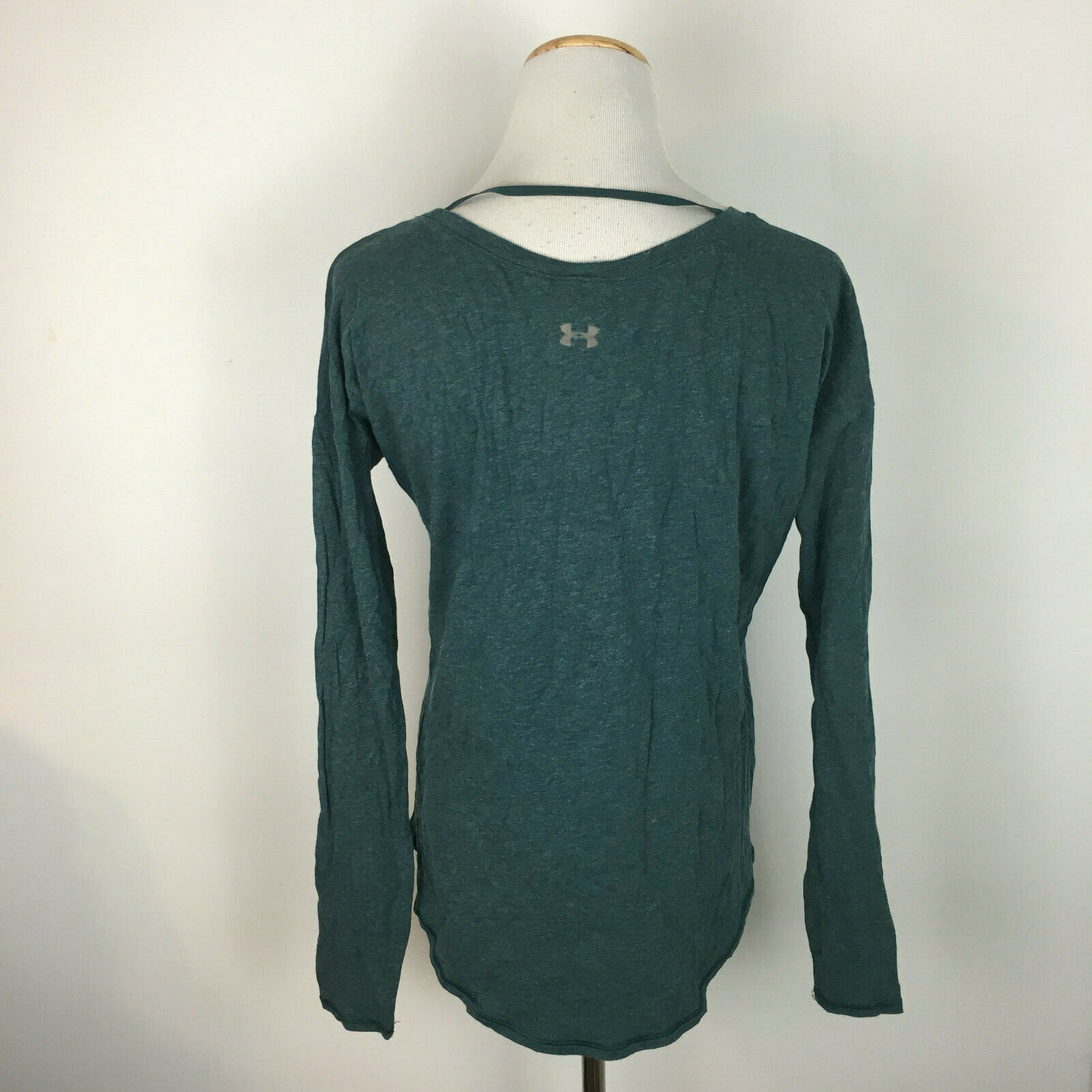 Under Armour Women's Workout Teal Heat Gear Long Sleeve Shirt Size