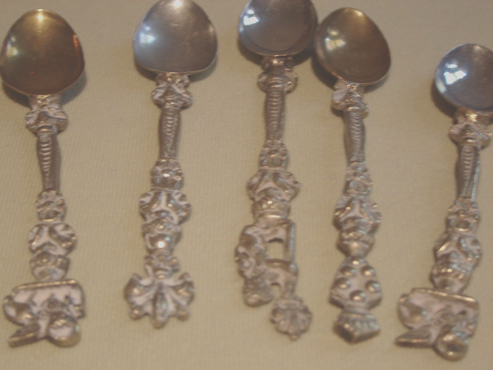 4" Antique Italian Silverplate Demitasse Spoons Flatware & Silverware