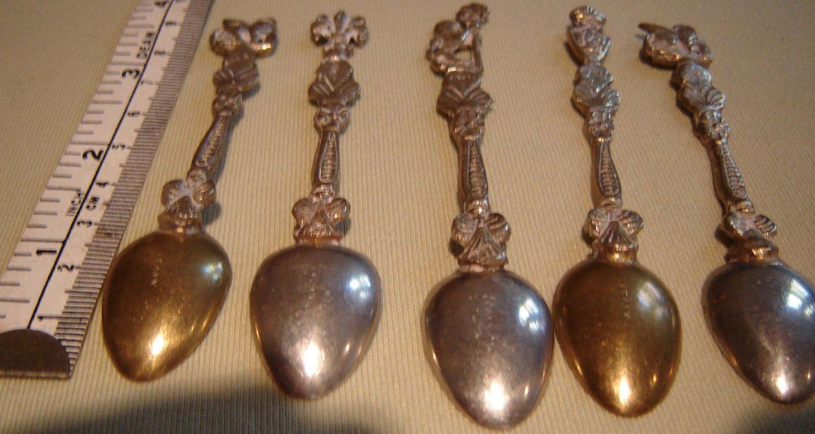 4" Antique Italian Silverplate Demitasse Spoons Flatware & Silverware
