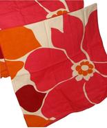 Lands End Set of 2 Bright Floral 20&quot; X 20&quot; Pillow Covers Pink Orange White - $29.97