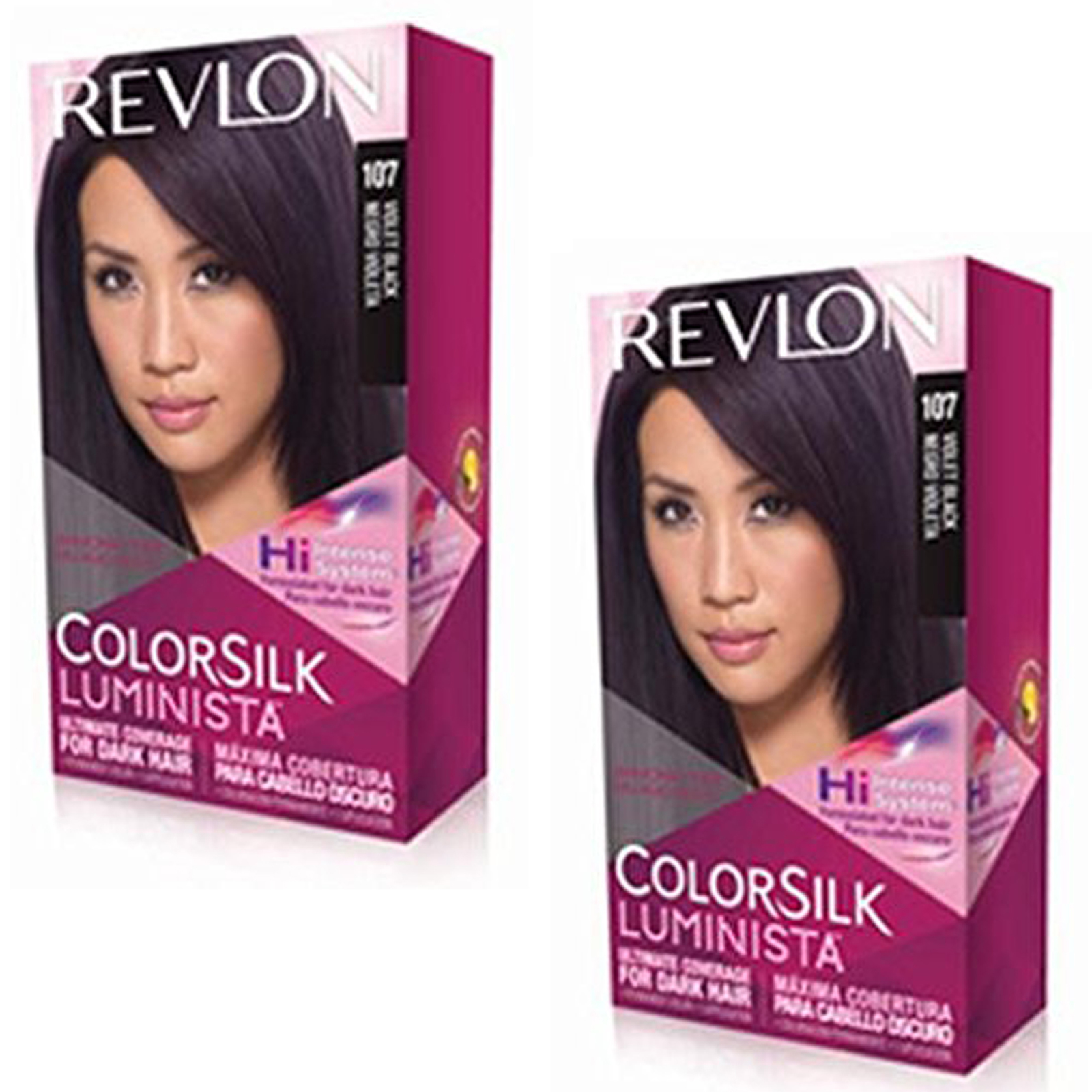 Pack of (2) New Revlon Colorsilk Luminista Haircolor, Violet Black