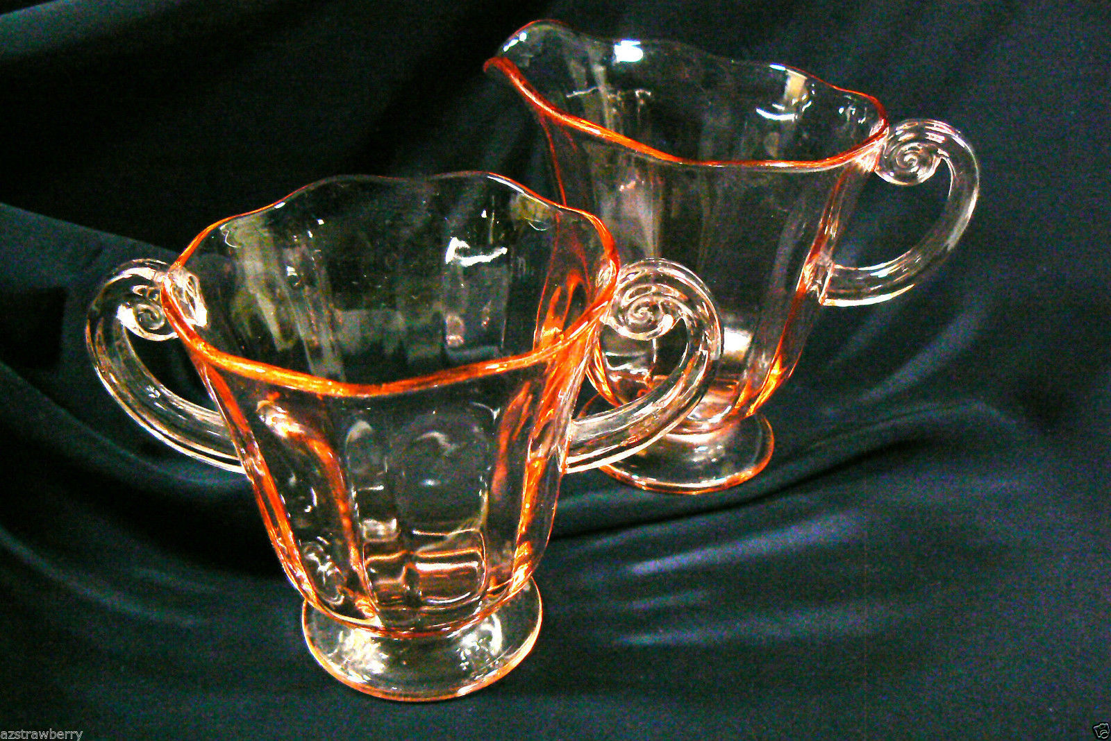 Vintage Depression Glass Pink Open Sugar and 11 similar items.