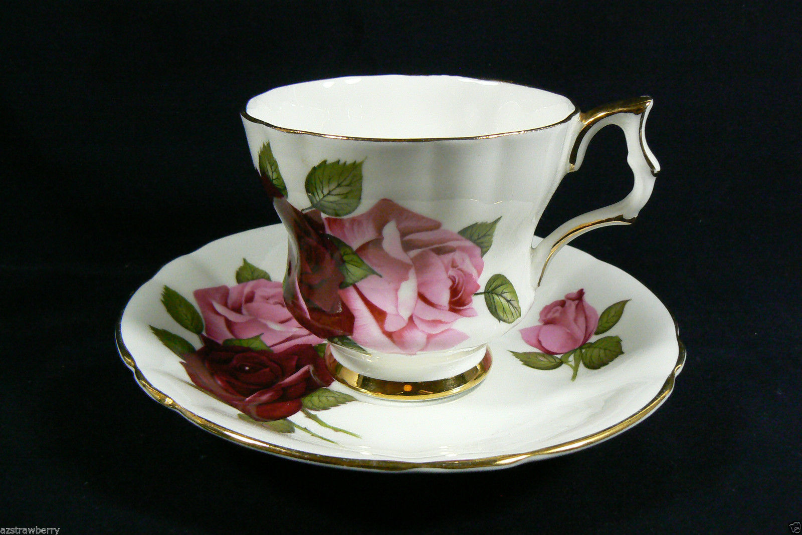 Windsor fine Bone China made in England Pink Roses Tea Cup & Saucer set Other