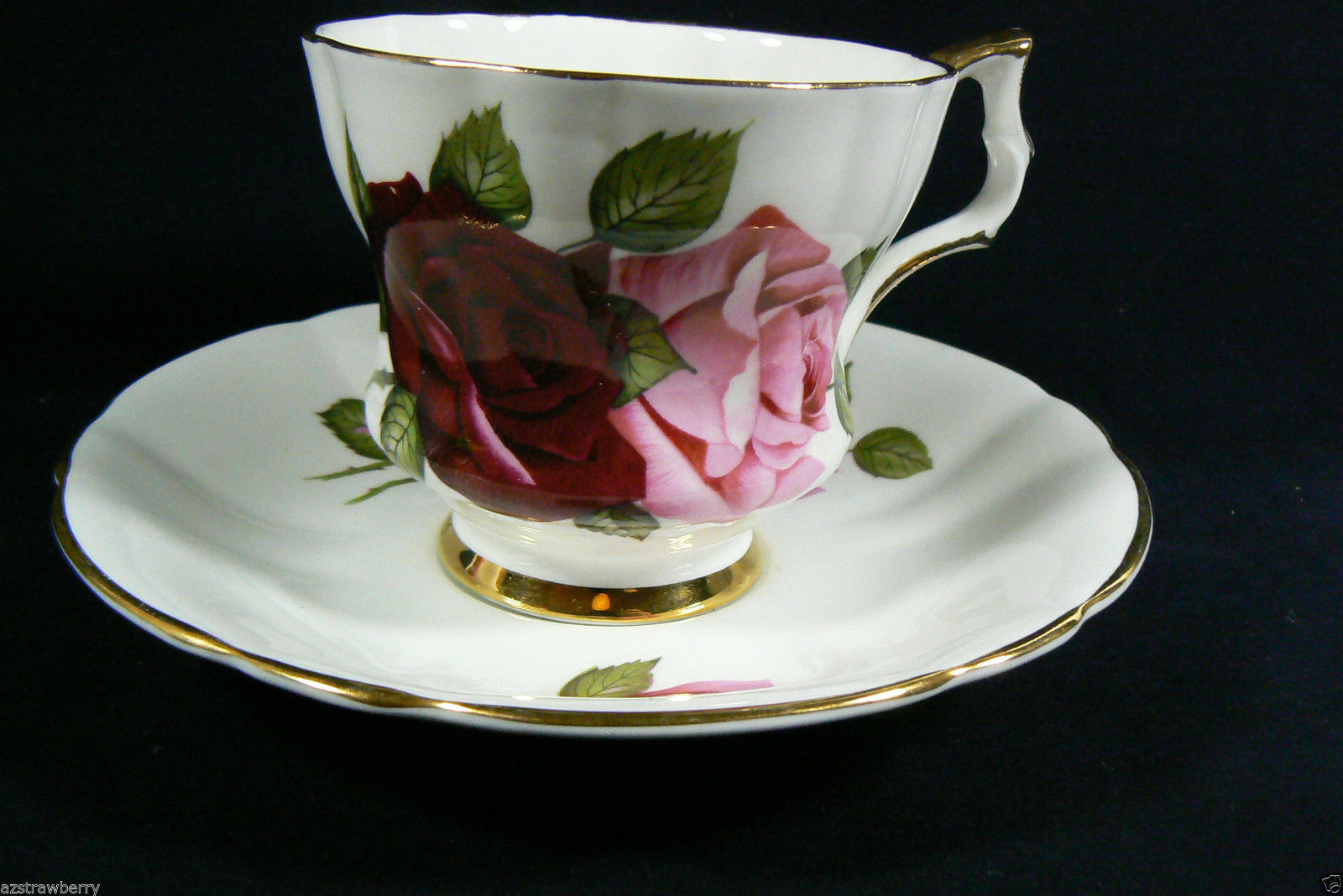 Windsor fine Bone China made in England Pink Roses Tea Cup & Saucer set