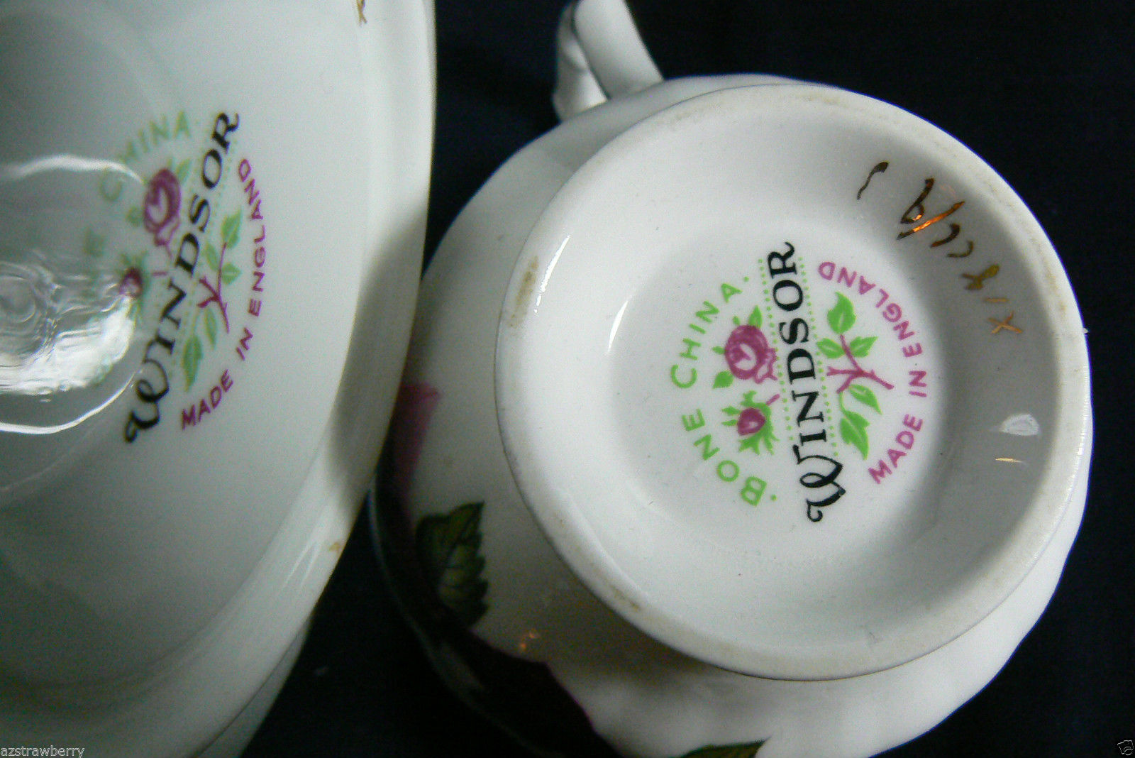 Windsor fine Bone China made in England Pink Roses Tea Cup & Saucer set Other