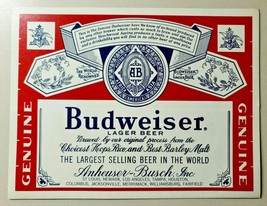 Vintage 1990's Anheuser Busch Budweiser Beer Label Decal Window Sticker's - $11.99