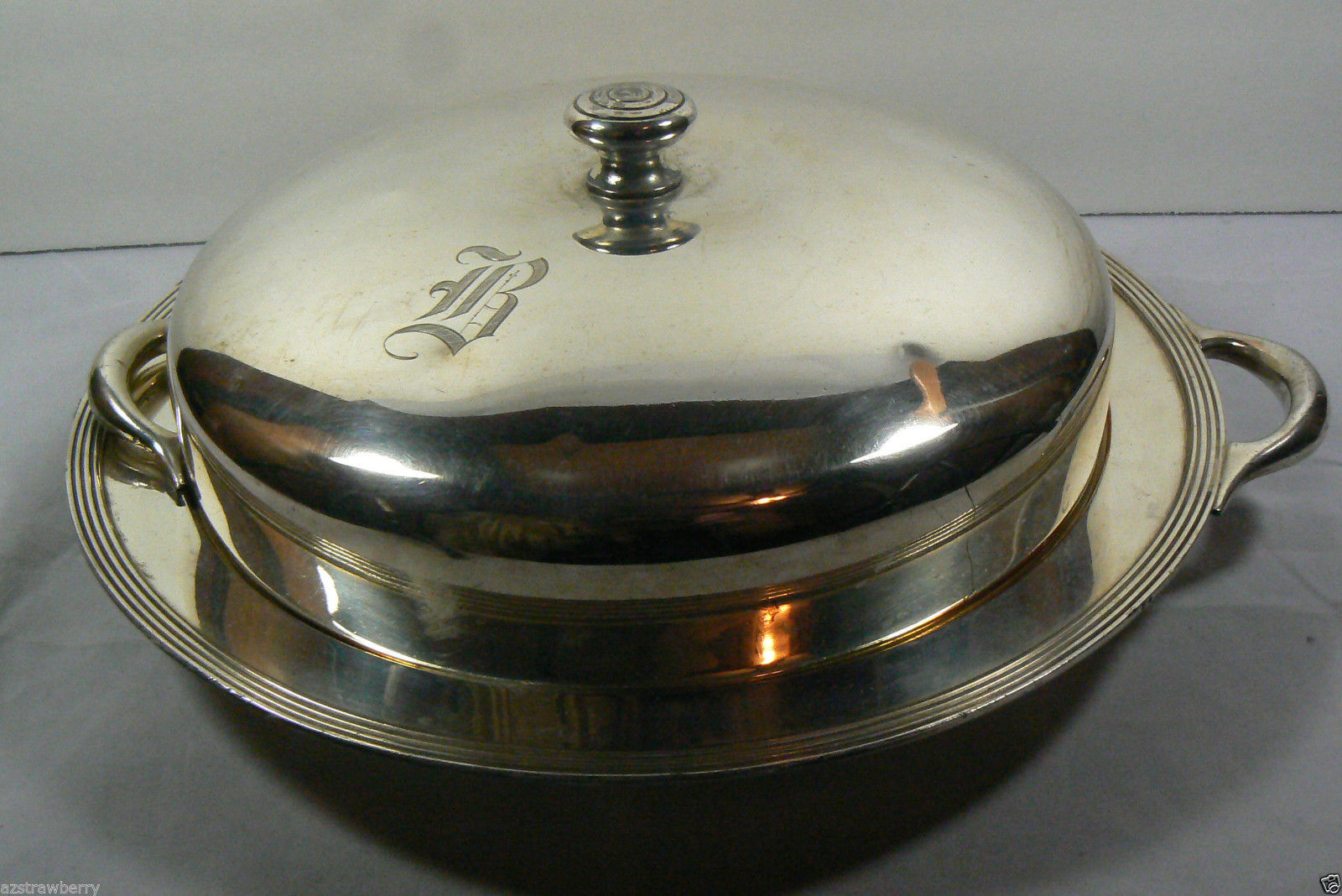 VTG Sheffield Silver Plate Round Covered Serving Dish Dishes & Coasters