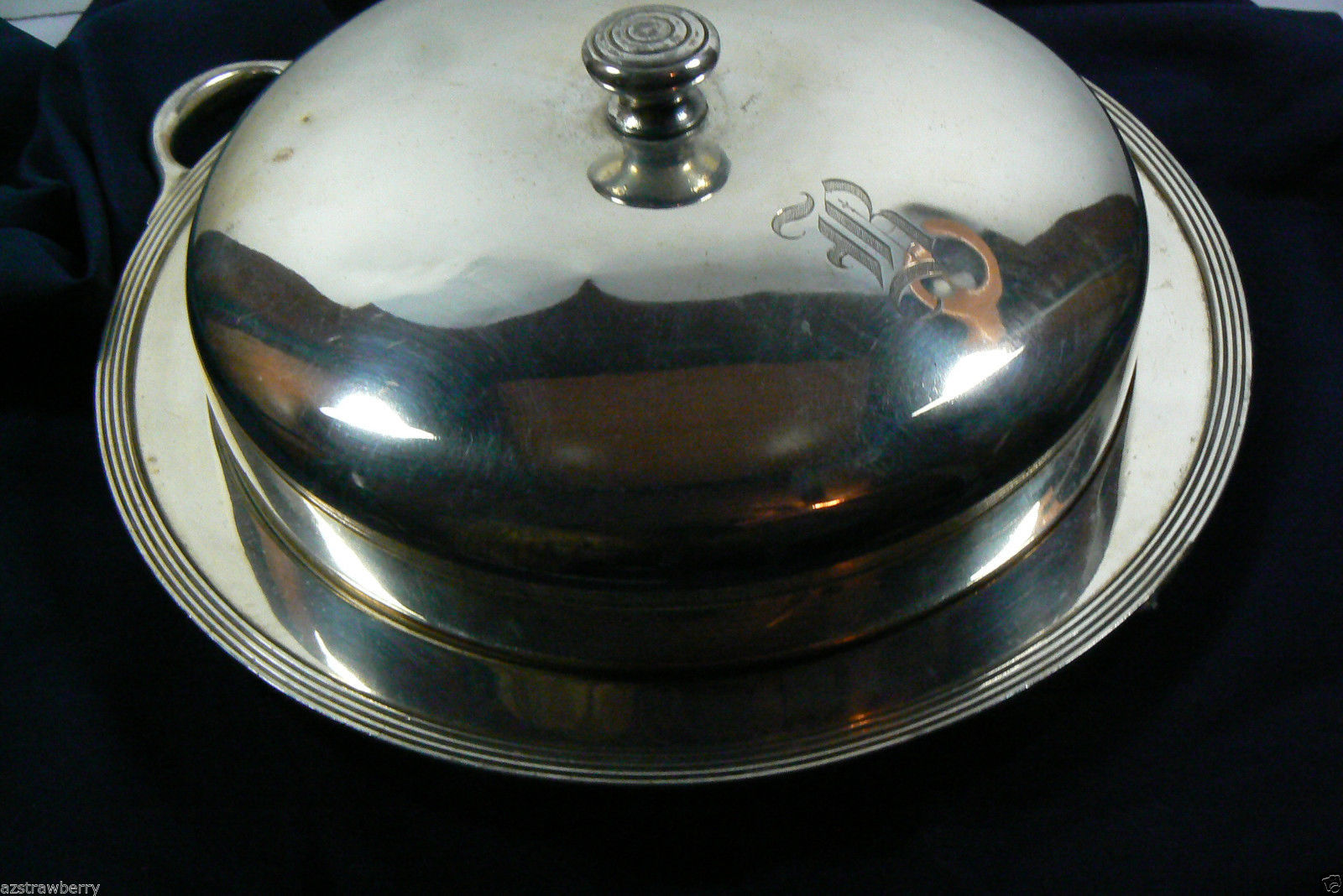 VTG Sheffield Silver Plate Round Covered Serving Dish Dishes & Coasters