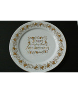 EW Japan Porcelain Fine China Happy Anniversary Decorative Plate Gold Be... - £23.76 GBP