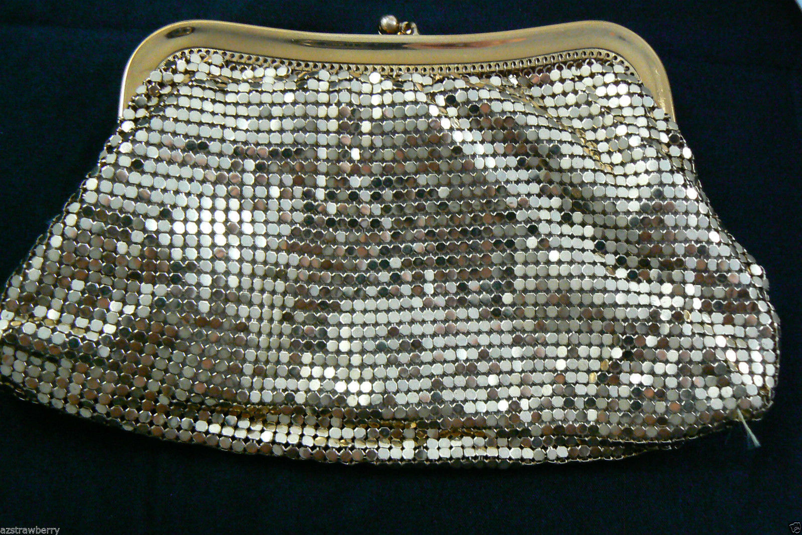 whiting and davis gold mesh clutch