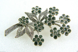 Vintage Silver Tone Crystal Multi Flower Floral Pin Brooch  $0 Sh - $69.95