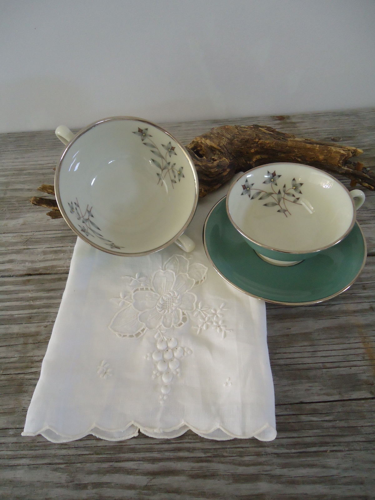 3 Pieces Vintage Lenox Porcelain China Discontinued Kingsley Pattern X