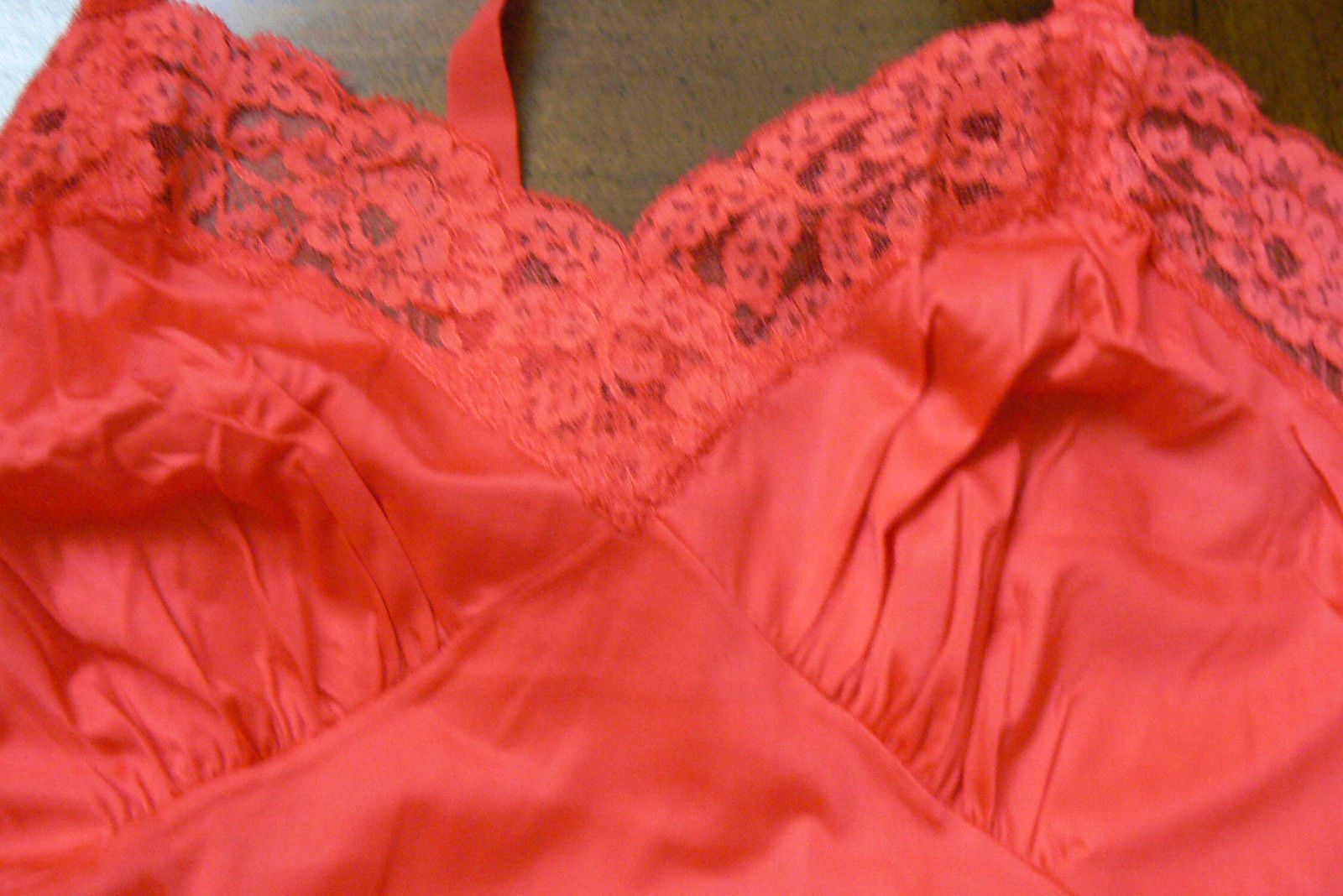 VTG Rogers Satin Glo Red lace nylon tricot and 23 similar items