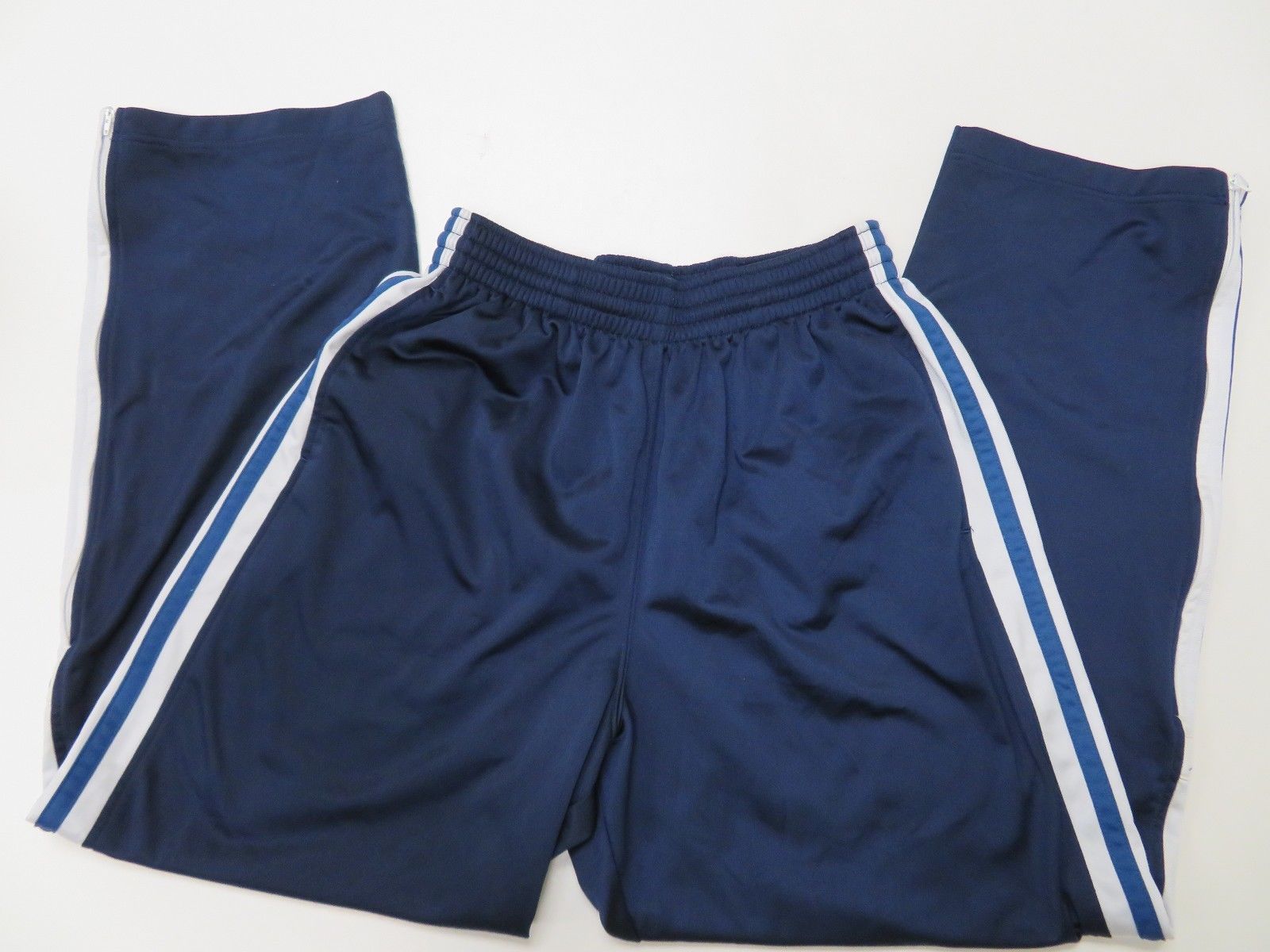 Nike Basketball Pants Mens Large Blue Ankle Zip Athletic Lounge Workout ...