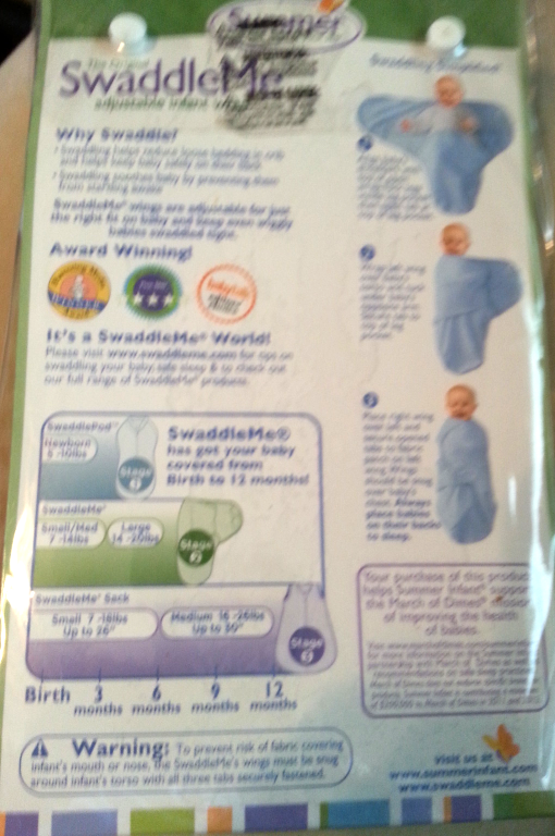 Summer Infant SwaddleMe Adjustable Infant Wrap, Zaney Zebra Size 714 Pounds Other