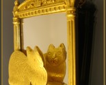 CAT looking in the MIRROR 3-D Brooch Pin by JJ -2 1/4 inches tall -FREE SHIPPING