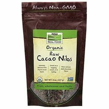 NOW Foods, Organic Raw Cacao Nibs, Rich, Pure Cacao Bean Bits, Dark Chocolate... - $12.57
