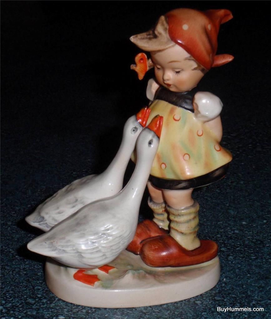 Primary image for "Goose Girl" Goebel Hummel Figurine #47/0 TMK1 Incised Crown - RARE ANTIQUE FIND