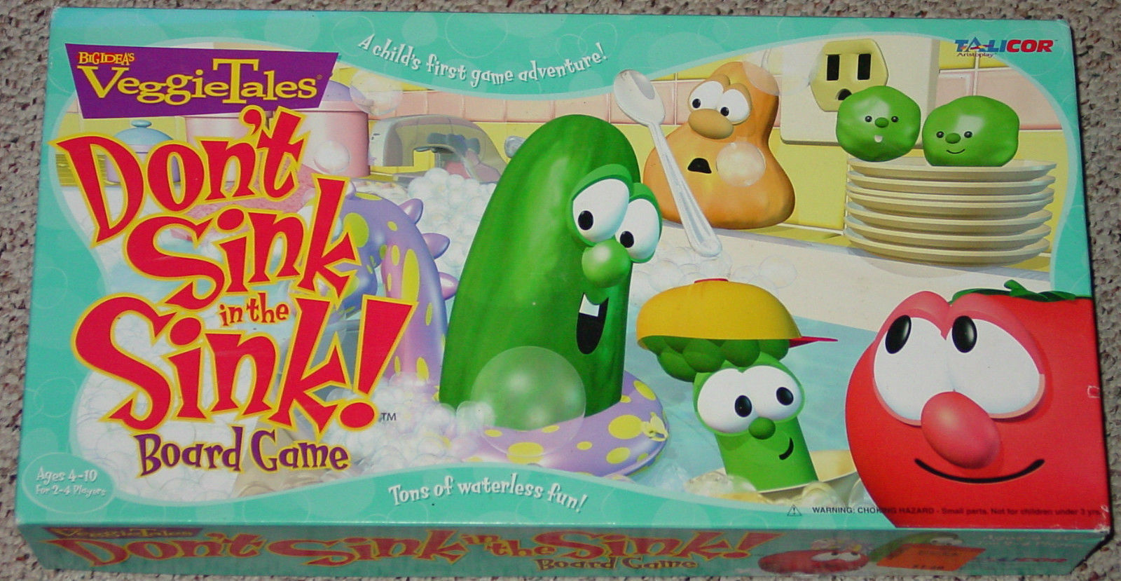 DONT SINK THE SINK BOARD GAME BIG IDEAS VEGGIE TALES TALICOR 2006 ...