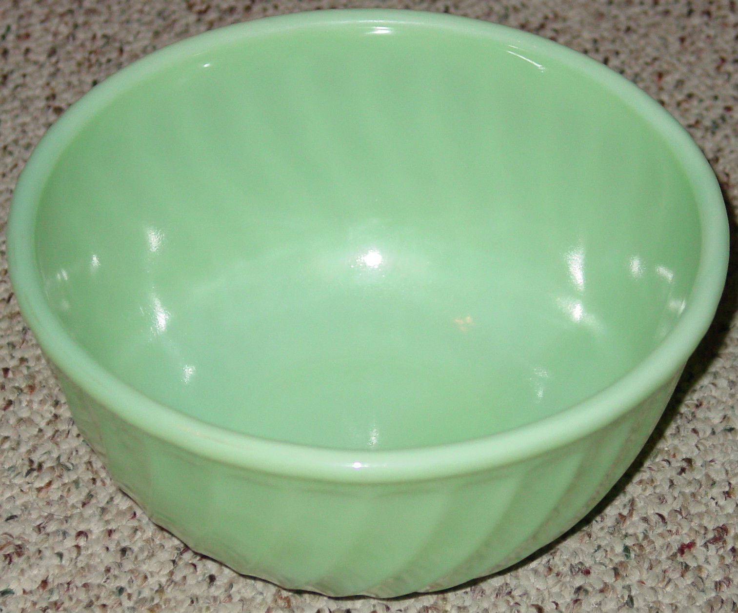 GLASS JADE ITE BOWL 8" OVEN FireKing WARE MADE IN USA (Fire King in script) 195 Mixing Bowls