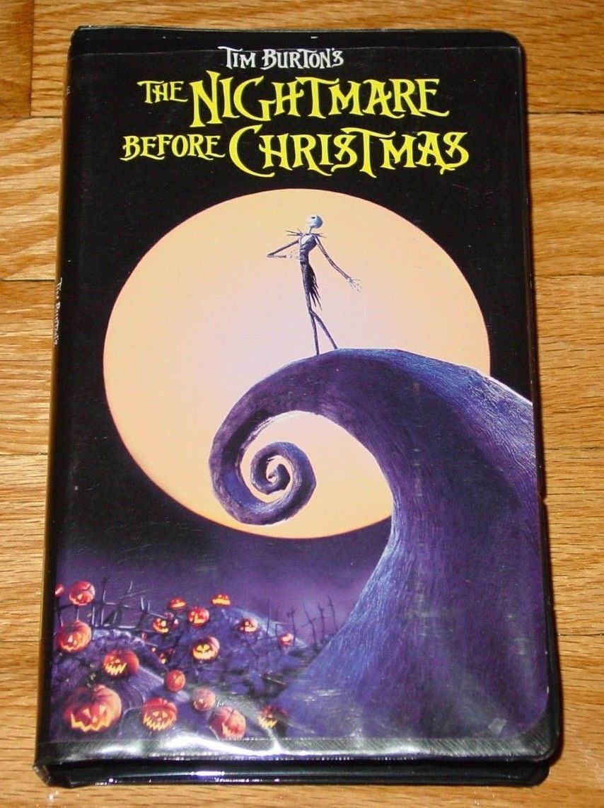 VHS TIM BURTONS NIGHTMARE BEFORE CHRISTMAS MOVIE VIDEO TAPE CLAMSHELL TOUCHSTON VHS Tapes