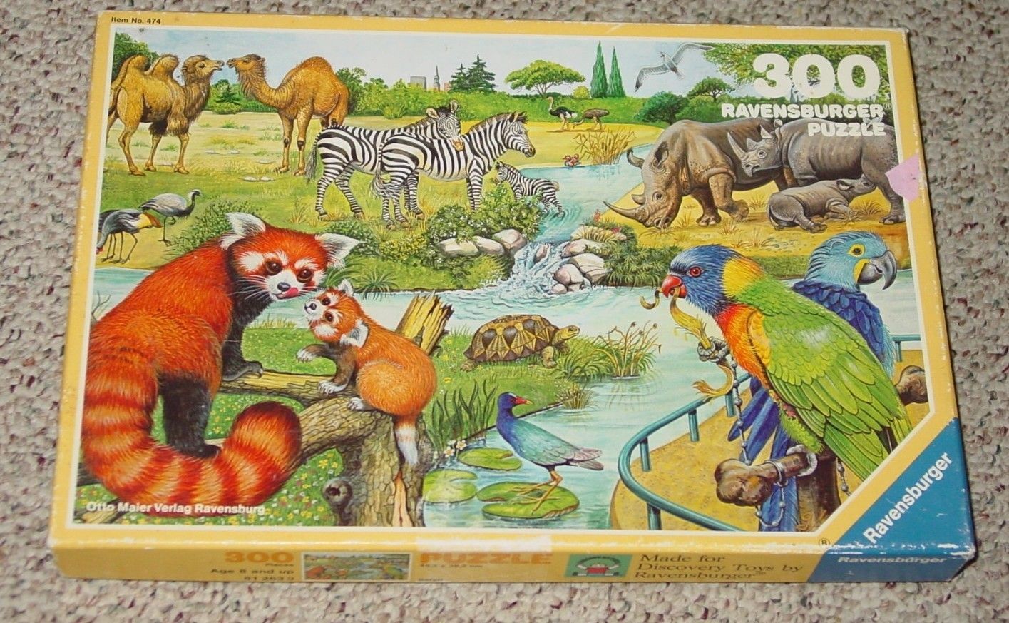 PUZZLE SAFARI ANIMALS PUZZLE 1988 300 PIECES RAVENSBURGER DISCOVERY TOYS Jigsaw