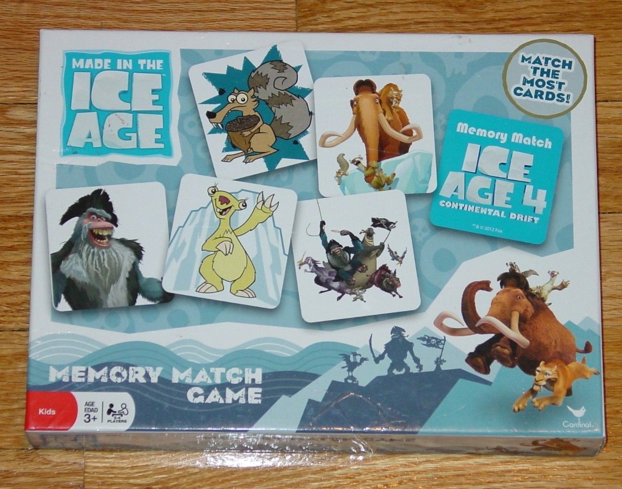 MEMORY MATCH GAME ICE AGE 4 CONTINENTAL DRIFT 2012 CARDINAL COMPLETE ...