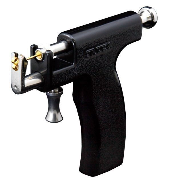 Studex universal ear piercing kit set instrument gun studs 24k gold