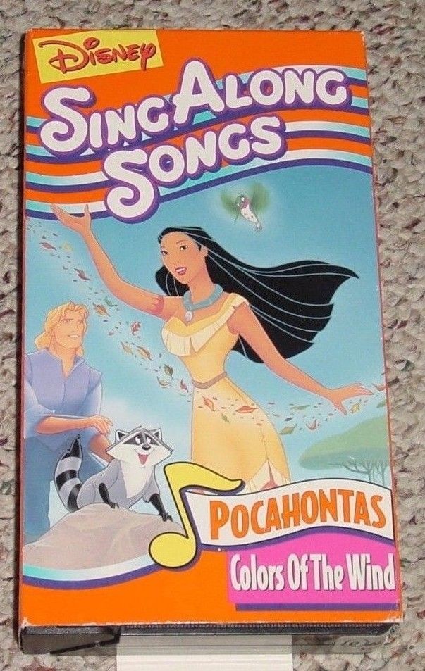 VHS DISNEY SING ALONG SONGS COLORS OF THE WIND VIDEO #4814 1995 WALT DISNEY - VHS Tapes