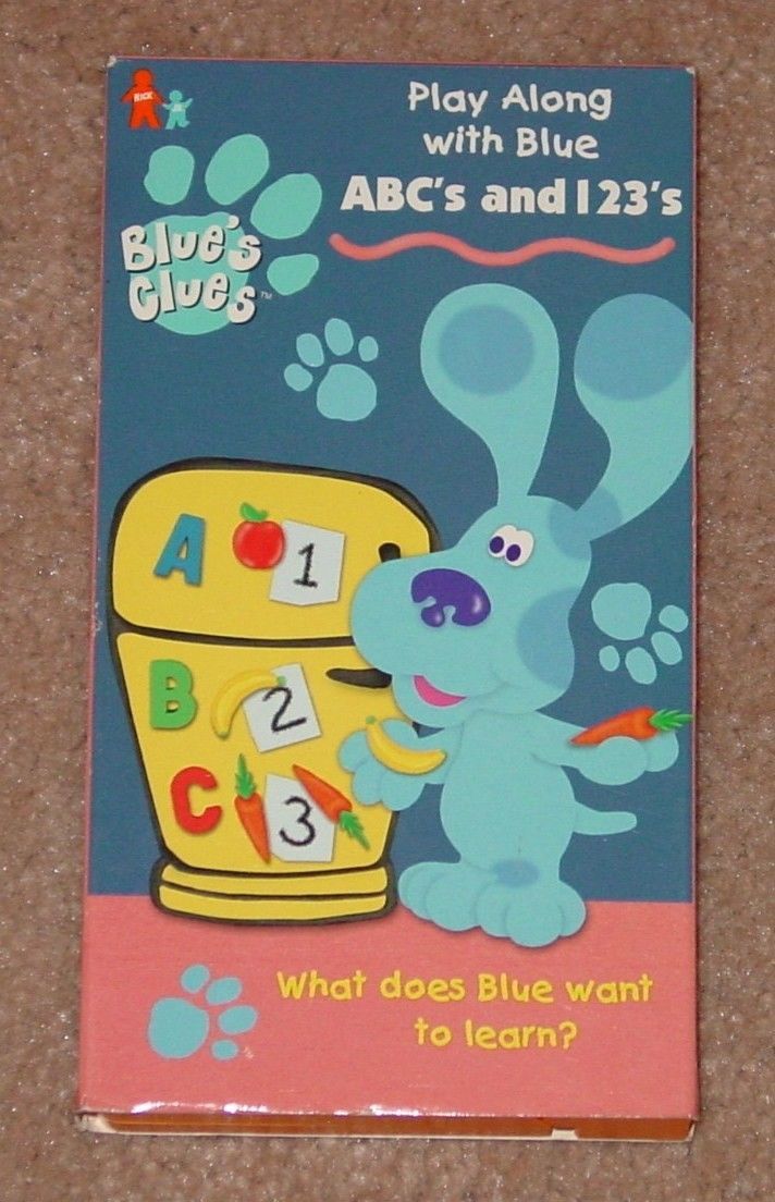 VHS TAPE BLUES CLUES "ABC'S 123'S" PLAY A...