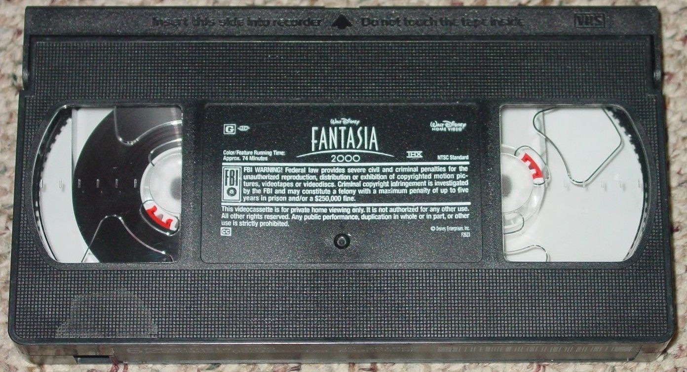 VHS FANTASIA 2000 VIDEO TAPE DISNEY VERY GOOD CLAM SHELL VHS Tapes
