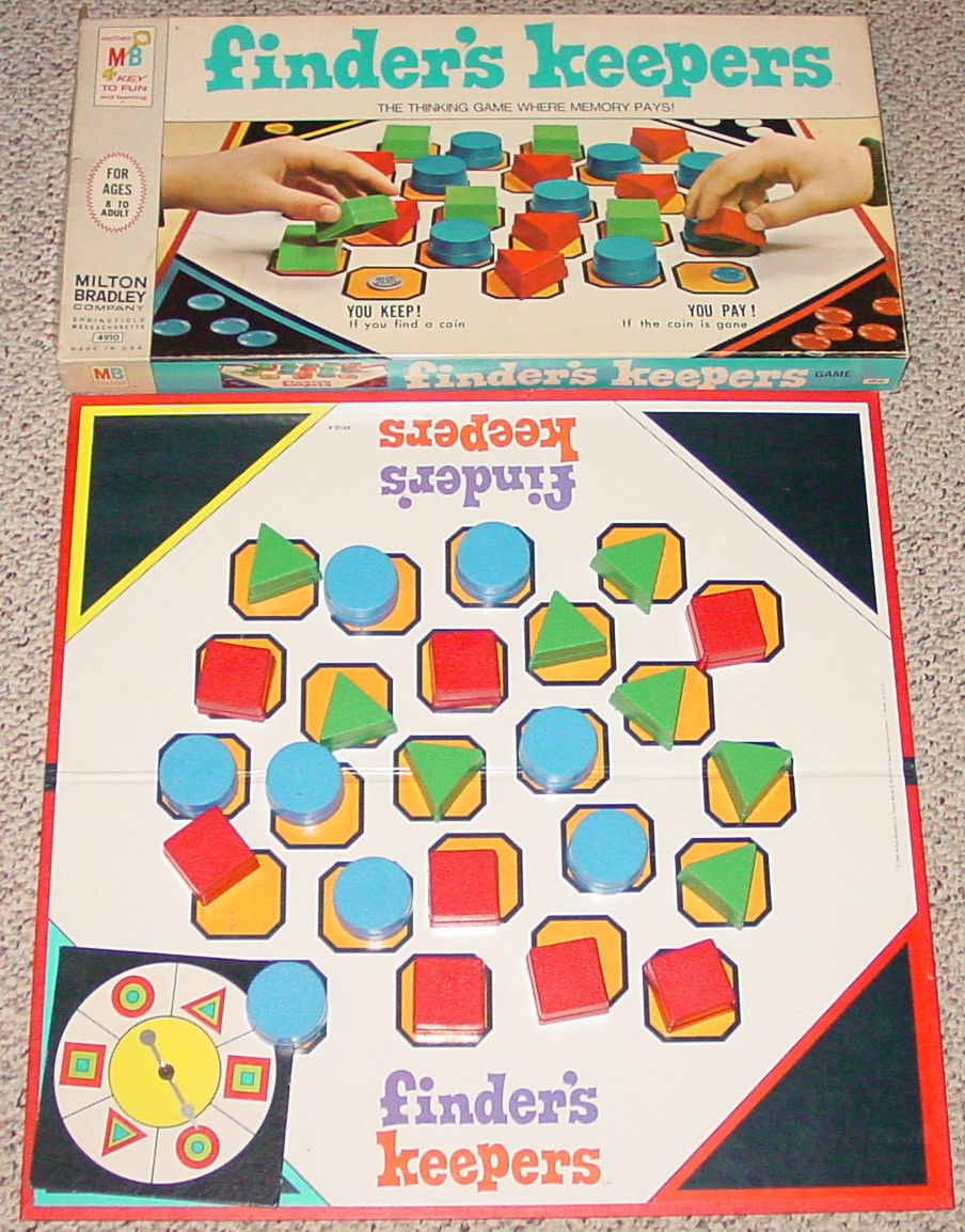 Finders Keepers Memory Board Game 1969 and 50 similar items