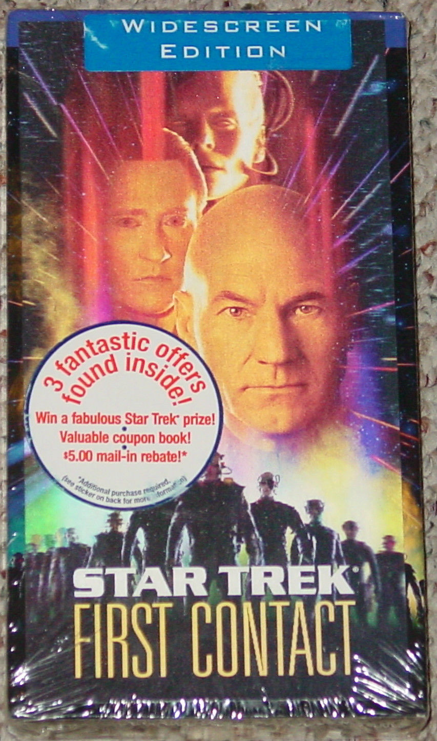 VHS STAR TREK FIRST CONTACT WIDESCREEN VIDEO 1997 PARAMOUNT NEW FACTORY ...